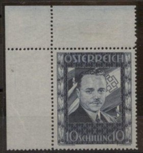 Austria Sc380 Mi588 10s Engelbert Dollfuss MNH Corner Margin Single 96738