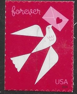 US #5826 MNH.  Bird Carrying Envelope.   Nice.