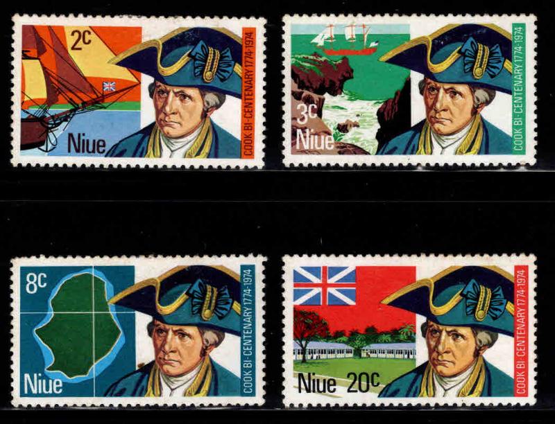 Niue Scott 163-166 MH* set