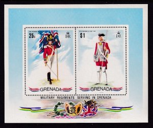 Grenada 433a Military Uniforms Souvenir Sheet MNH VF