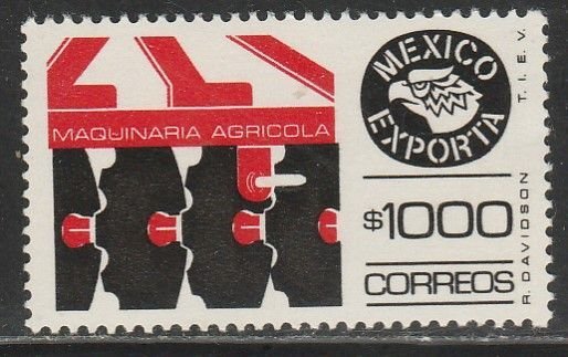 MEXICO Exporta 1590, $1000P Agricult Machinery w/oBurelage Pap 10 MINT NH VF