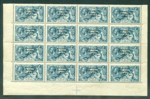 SG 66 Ireland 1922-23 'Saorstat' overprint on 10/- dull blue, plate 2a. A very..