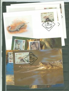 Bangladesh 340-343 1990 Wildlife; first day covers with cachet & first day postcards with photos