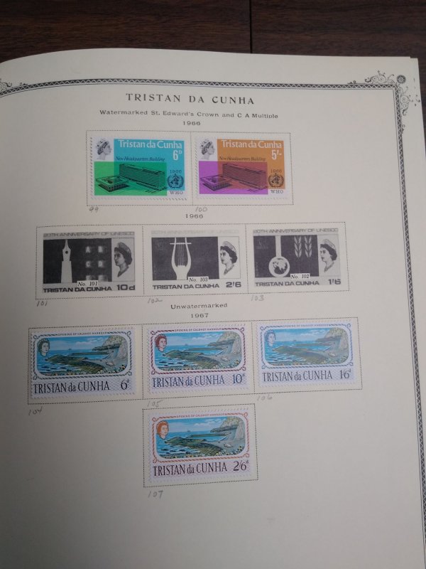 collection on pages Tristan da Cunha 1960-69 PT: CV $211