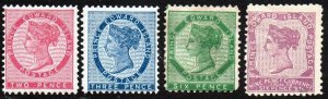 Prince Edward Is.  5-6 Mint hinged, 7 Mint no gum & 8 Mint hinged