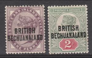 BECHUANALAND 1891 QV 1D AND 2D