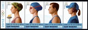 San Marino Scott 1868 MNH** London 2012 Olympic stamp strip