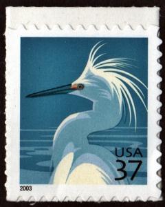 SC#3830 37¢ Snowy Egret Booklet Single (2004) SA