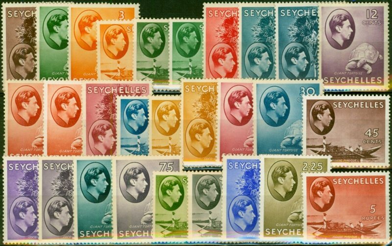 Seychelles 1938-49 Extended Set of 28 SG135-149 Fine MM