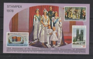 STAMPEX 1978 25th Anniversary of Queen's Coronation Souvenir Sheet  -SR