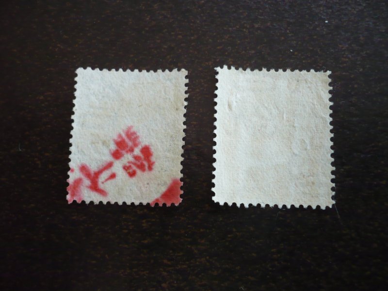 Stamps - Malaya Kedah - Scott# 27, 30 - Used Partial Set of 2 Stamps