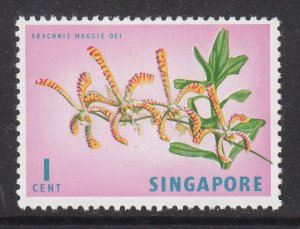 Singapore 1962 Sc 62 Flowers 1c MH