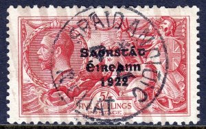 IRELAND — SCOTT 78b (SG 87) —  1928 6¼ mm. OVERPRINT — USED — SCV $140.00