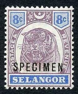 Selangor SG56s 8c Opt Specimen fine fresh M/M