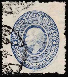 MEXICO O7, THE FIRST OFFICIAL ISSUE PERF. 12. Used. VF.  (854)