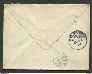 d111 - GB Stowmarket Suffolk 1898 Numeral Duplex on Cover to Belfast N. I