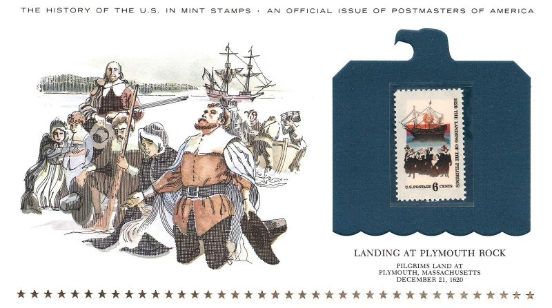 THE HISTORY OF THE U.S. IN MINT STAMPS LANDING AT PLYMOUTH ROCK