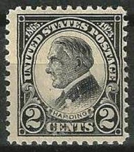 PCBstamps  US # 610 2c Harding Memorial, 1923, MH, (1)
