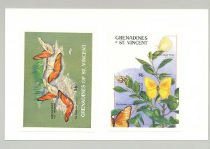 St Vincent (Grenadines) #661-670 Butterflies, Flowers 8v & 2v S/S Imperf Proofs