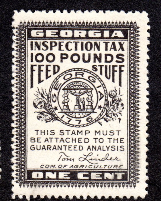 Georgia State Revenue  SRS # FE48  used  FEED  Lot 200534 -17