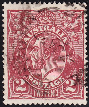 Australia 1914-24 used Sc #29 2p George V red brown