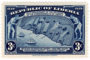 Liberia Scott 277-279 (1940: Liberian Commonwealth 100th Anniversary)