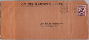 CANADA NEWFOUNDLAND POSTAL HISTORY AIRMAIL COVER ADRR USA CANC YR'1939