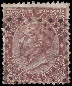 Italy 1863 Sc 24-33 less 28 used vg-vf