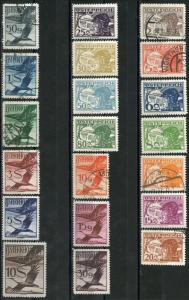 AUSTRIA AIRMAILS SCOTT# C12/31 MINT HINGED AND USED SET--SCOTT VALUE $130.05