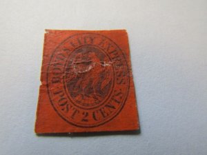 US Local Stamps,Scott # 20L16 Black on Red 1861,Boyd's City Express Post...