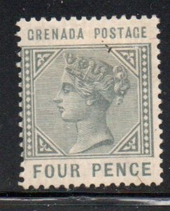 Grenada Sc 23 1883 4d slate Victoria stamp  mint