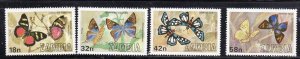 ZAMBIA #220-223 1980 BUTTERFLIES MINT VF NH O.G