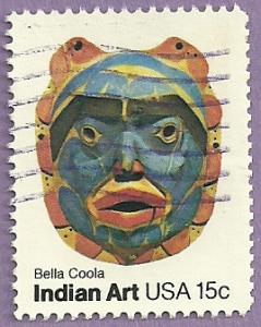 US Used Stamp Scott 1837 - Bella Coola Indian Mask #2
