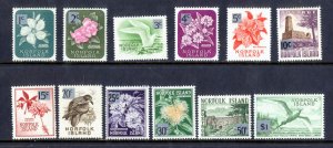 NORFOLK ISLANDS 71-82  MH  SCV $12.20 BIN $6.75