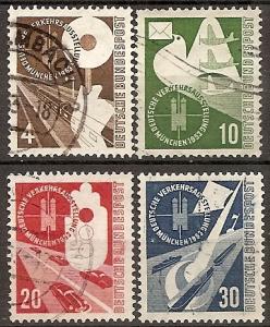 Germany  698-701 Used 1953 Train Exhibition cv $40.25