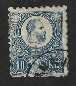 HUNGARY Scott #4 Used 10K   Franz Josef I stamp 2018 CV $100.00