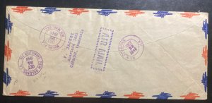 1946 Caracas Venezuela First Day Cover To New Orleans USA Revolution Stamps