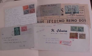 AZORES   COVERS PONTA DELGADA REGISTERED 1966,1941 ON PART OF NEWSPAPER,1956