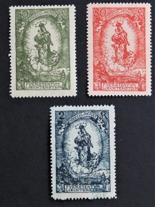 Liechtenstein #47-49 MH 1920