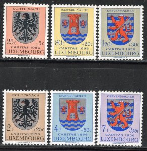 Luxembourg # B186-91, Mint Hinge.