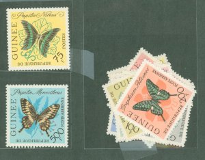 Guinea #291-304/C47-49  Single (Complete Set) (Butterflies)