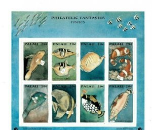 Palau 1994 - Philakorea Fish - Sheet of 8 Stamps - Scott #334 - MNH