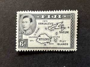 Fiji: 1938 King George VI  definitive, 6d Die 1,  SG 260, Mint