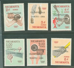 Nicaragua #C553-558  Single (Complete Set)