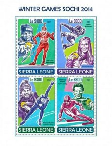 Sierra Leone - 2017 Sochi Olympics - 4 Stamp Sheet - SRL171013a