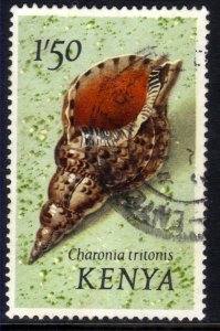 Kenya 1971 - 74 QE2 1/-50cts  Shells Charonia Tritoms  used SG 48 ( C222 )