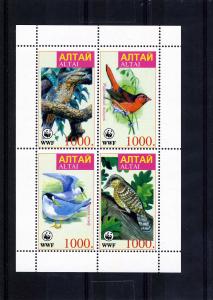 Russian Federation WWF Birds Sheet Perforated mnh.vf 