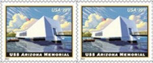 US 4873 Express Mail USS Arizona Memorial $19.99 horz pair (2 stamps) MNH 2014