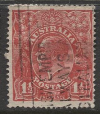 Australia - Scott 68 - KGV Head -1926 - FU - Wmk 203 - 1.1/2p Stamp6