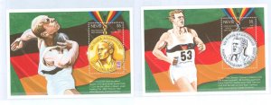 Nevis #965-66 Mint (NH) Souvenir Sheet (Sports)